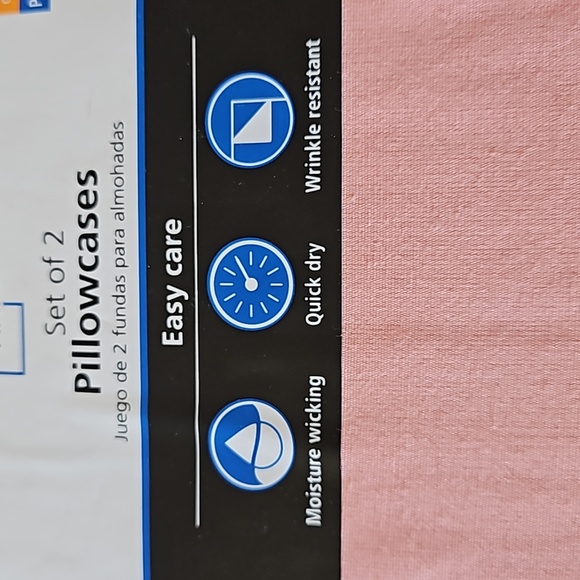 Mainstays Set of 2 Pillowcases in Coral Blush NWT - Picture 2 of 6